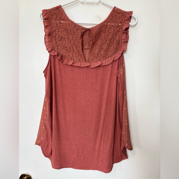 RW&CO Rust Sleeveless Blouse - Size XL - Picture 5 of 5